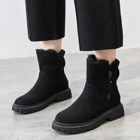 Damen Baumwollstiefel Mit Reißverschluss R&B