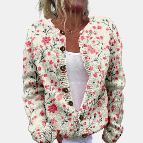 R&B | Sofistizierte Blumenstrickjacke
