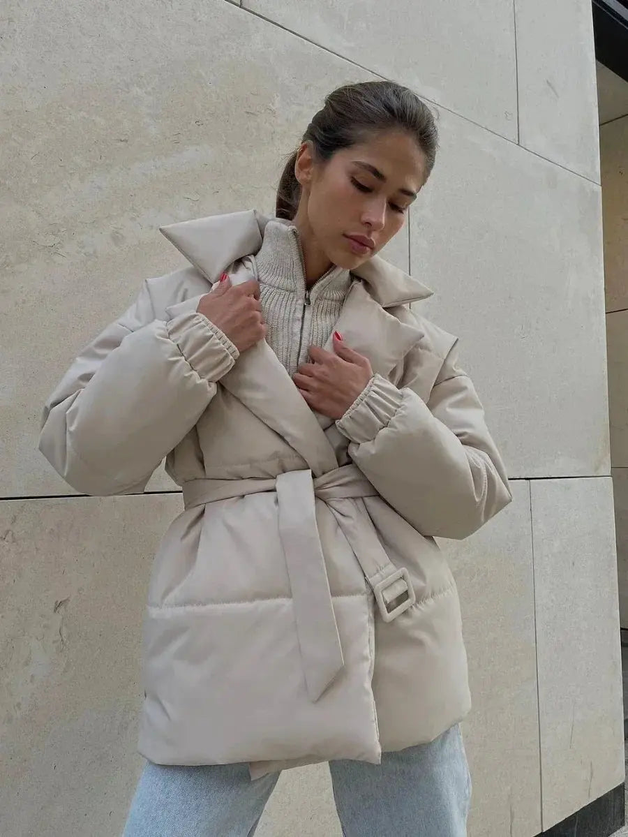 R&B | Pufferjacke mit Gürtel