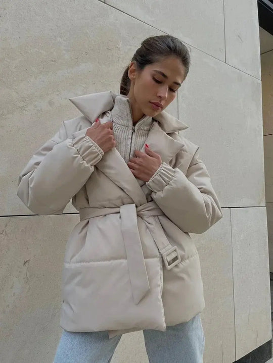 R&B | Pufferjacke mit Gürtel