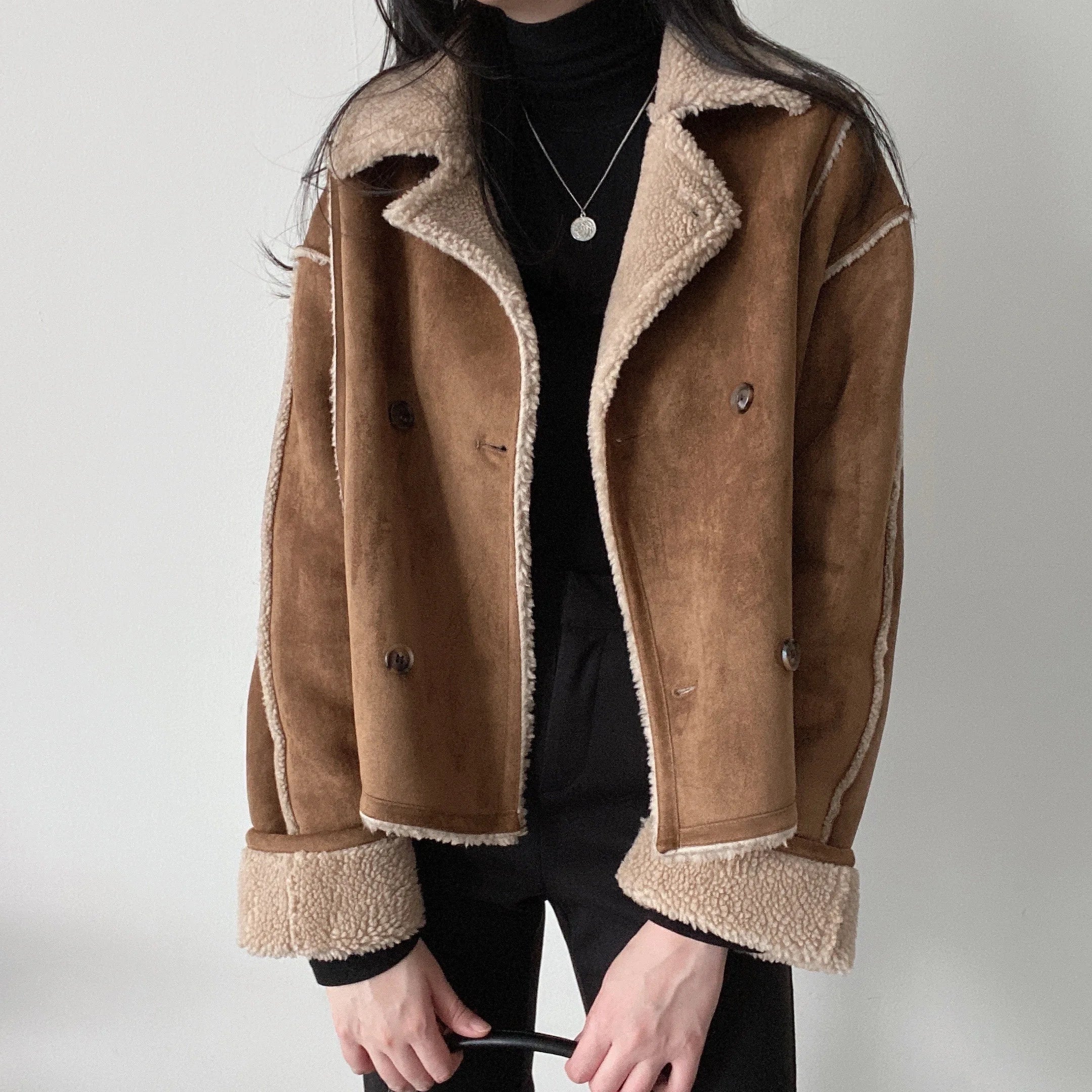 R&B | Brauner Aviator-Winterjacke - Gemütlich gefüttert & Klassischer Look