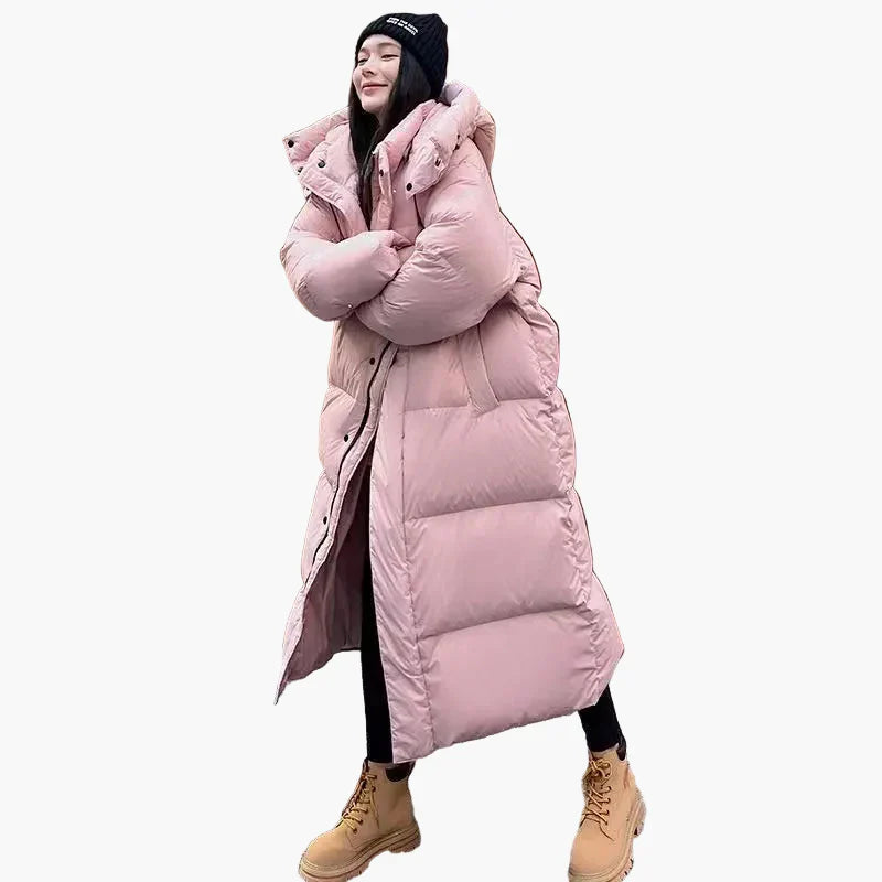 R&B | Lange Pufferjacke mit Kapuze - Entspannter Wintermantel für Alltag und Outdoor