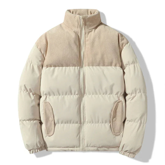 R&B | Gepolsterte Unisex-Jacke mit Corduroy-Details
