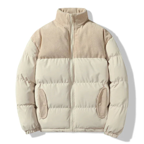 R&B | Gepolsterte Unisex-Jacke mit Corduroy-Details