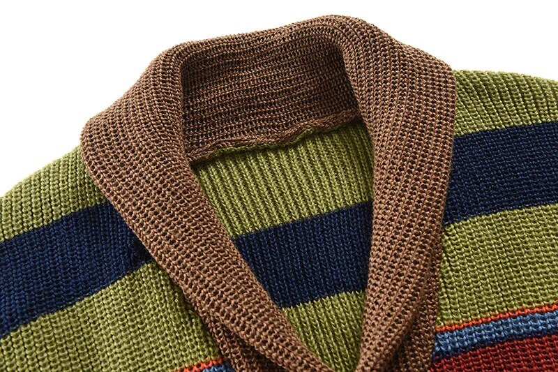 R&B | Herren Strickjacke mit Farbblock und geometrischem Muster