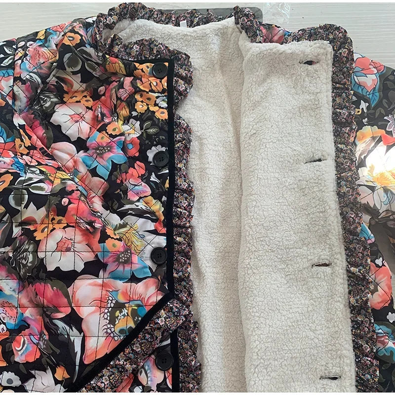 R&B | Floral Gequilteter Mantel