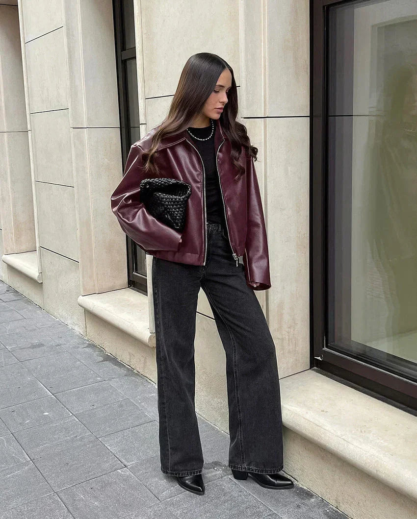 R&B | Vintage Rote Jacke für Frauen