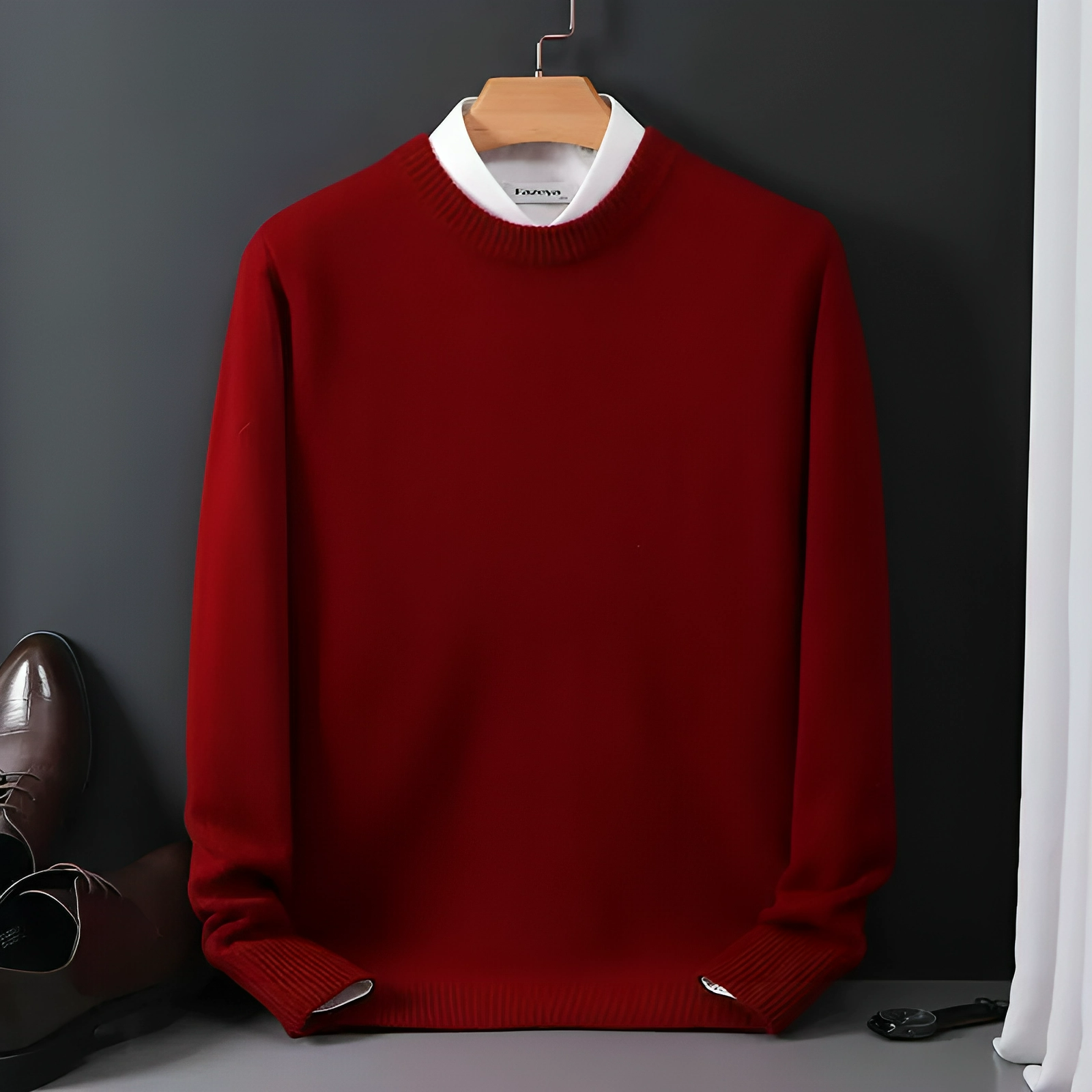 R&B | Strickpullover Wollmischung Klassisch, Warm