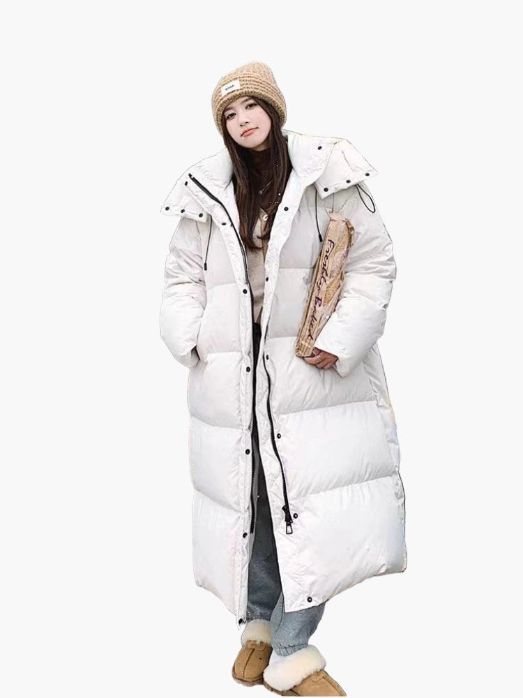 R&B | Lange Pufferjacke mit Kapuze - Entspannter Wintermantel für Alltag und Outdoor
