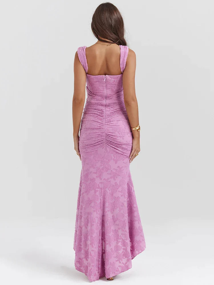 R&B | Gerafftes Korsettkleid mit Tiefem Saum