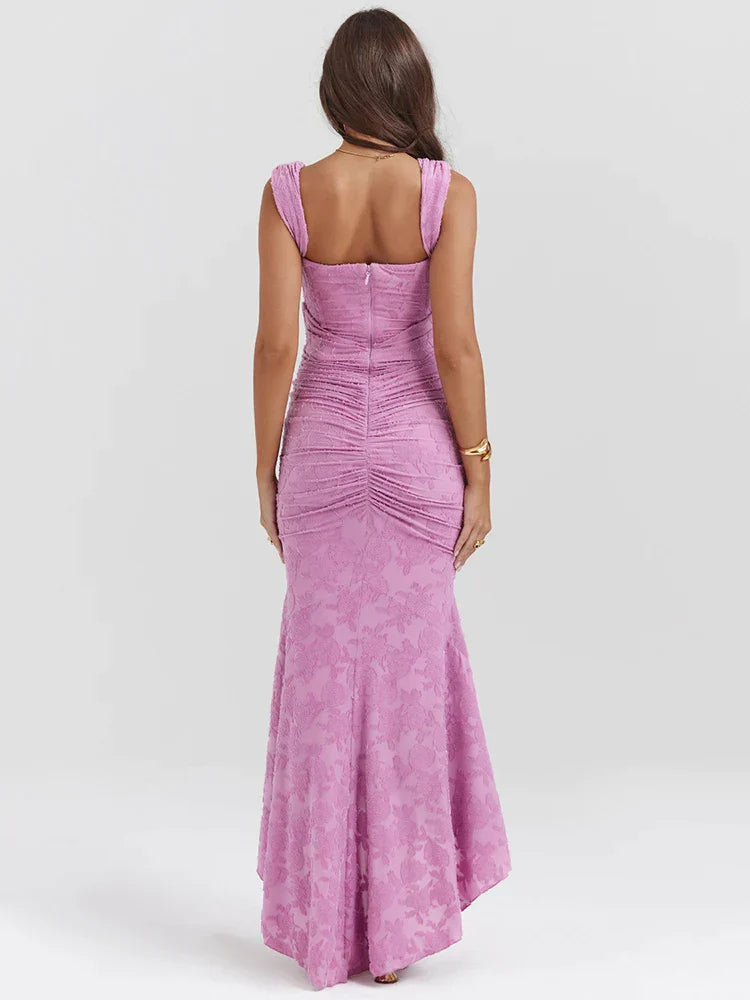 Heidi-Mode | Gerafftes Korsettkleid mit Tiefem Saum