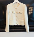R&B | Damen Tweedjacke mit Rundhalsausschnitt