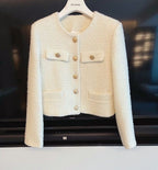 R&B | Damen Tweedjacke mit Rundhalsausschnitt