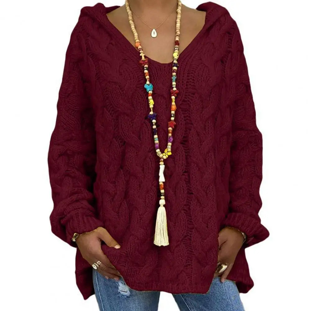 R&B | Oversize Kabelstrickpullover Kabelstrick Weich und Lässig