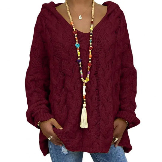 R&B | Oversize Kabelstrickpullover Kabelstrick Weich und Lässig