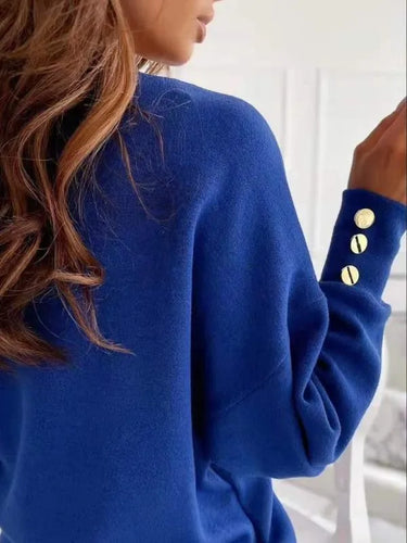 R&B | Bluse mit Knopfdetails V-ausschnitt Elegant und Lässig