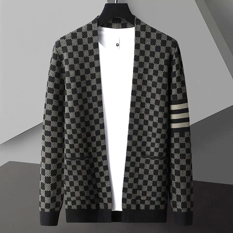 R&B | Gemusteter Cardigan Strick Elegant, Stilvoll