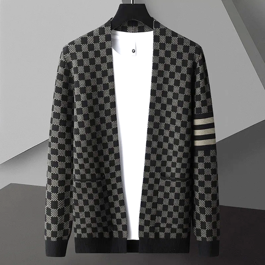 R&B | Gemusteter Cardigan Strick Elegant, Stilvoll