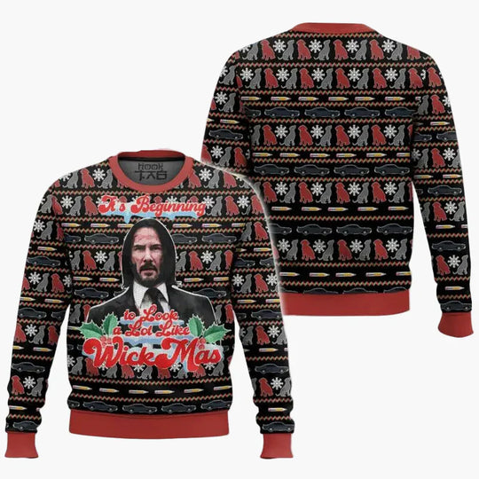 R&B | Hässlicher Weihnachtspullover - Lustiger "Wick-Mas" Pullover für Fans, Weihnachten, Party