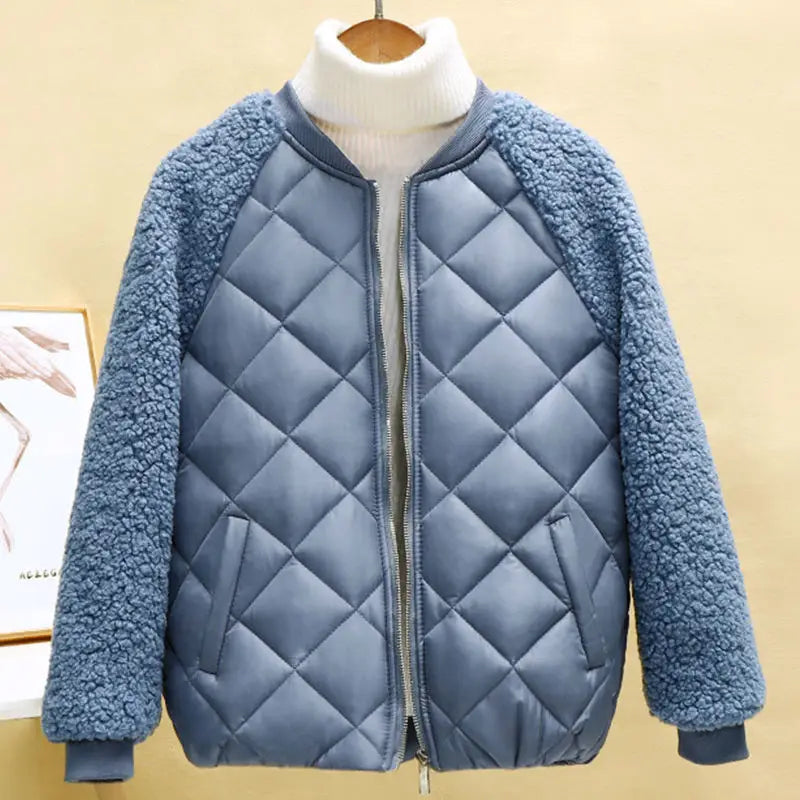 R&B | Kurze Lässige Leichte Kunstlammwoll Winterjacke