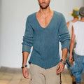 R&B | Niedriges V-Ausschnitt Strickpullover