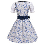 R&B | Kurzärmelig Spitze Oktoberfest Kleid mit Schürze