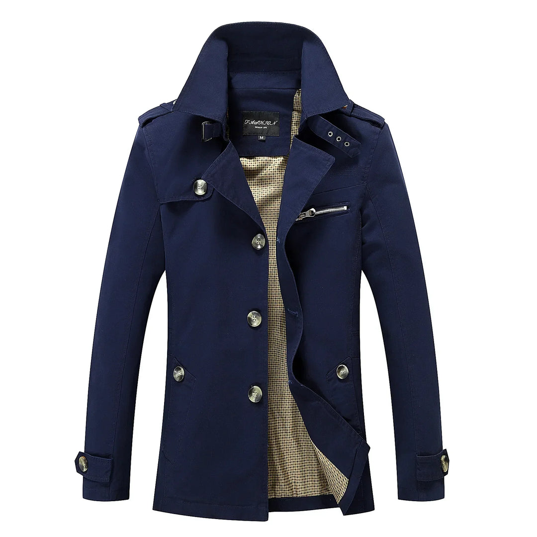 R&B - Stylischer langer Herbst-Trenchcoat für Herren