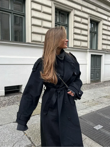 R&B | Übergroßer Wollmantel