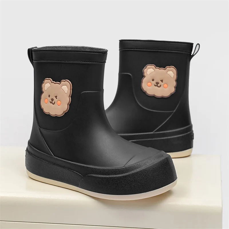R&B | Gummistiefel Wasserdicht Knöchellang Bären Design Einfaches Anziehen