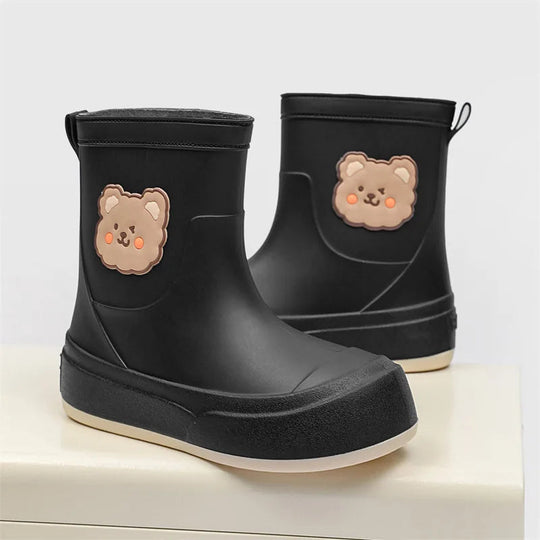 R&B | Gummistiefel Wasserdicht Knöchellang Bären Design Einfaches Anziehen