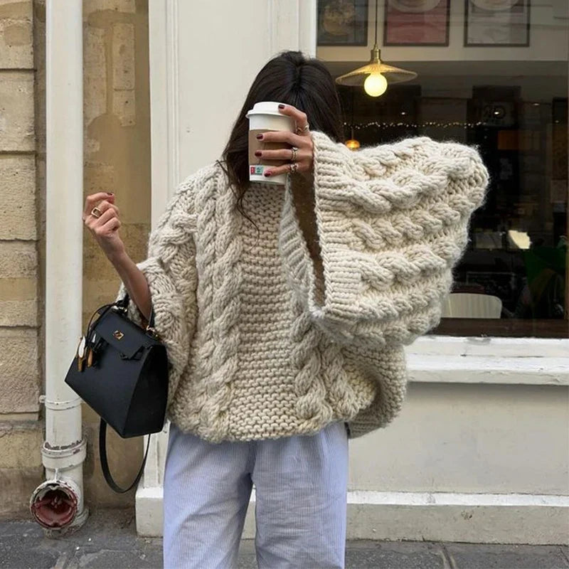 R&B | Oversized Gestickter Weicher Pullover