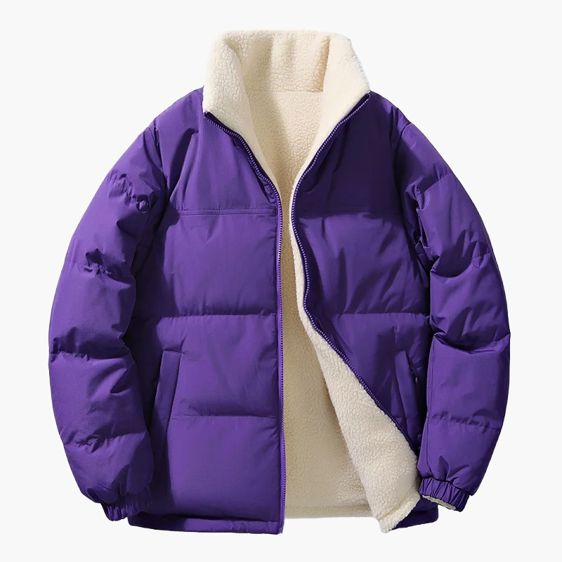 R&B | Winter-Steppjacke mit Fleece-Innenfutter - Urbane Freizeitjacke, Lockere Passform, Warm, Ideal für Alltag & Outdoor