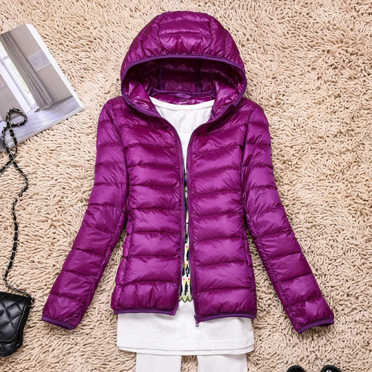 R&B | Ultraleichte Damen Daunenjacke mit Kapuze