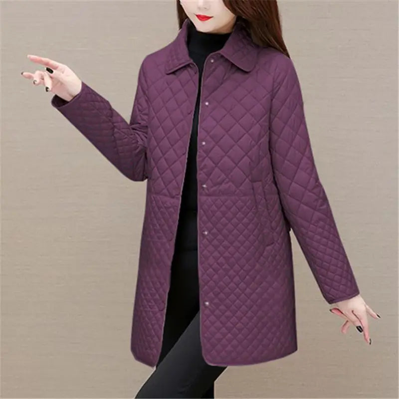 R&B | Damen Steppjacke Mit Karomuster