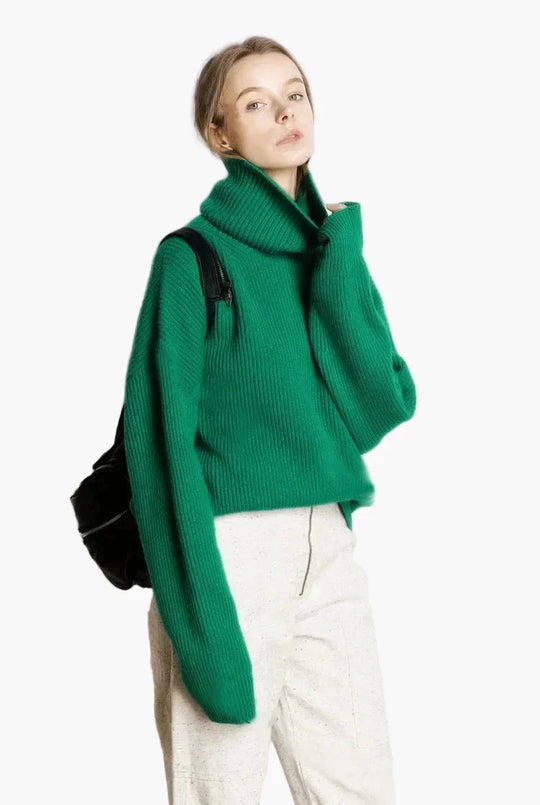 R&B | Oversized Stil Rollkragenpullover für Freizeit und Büro