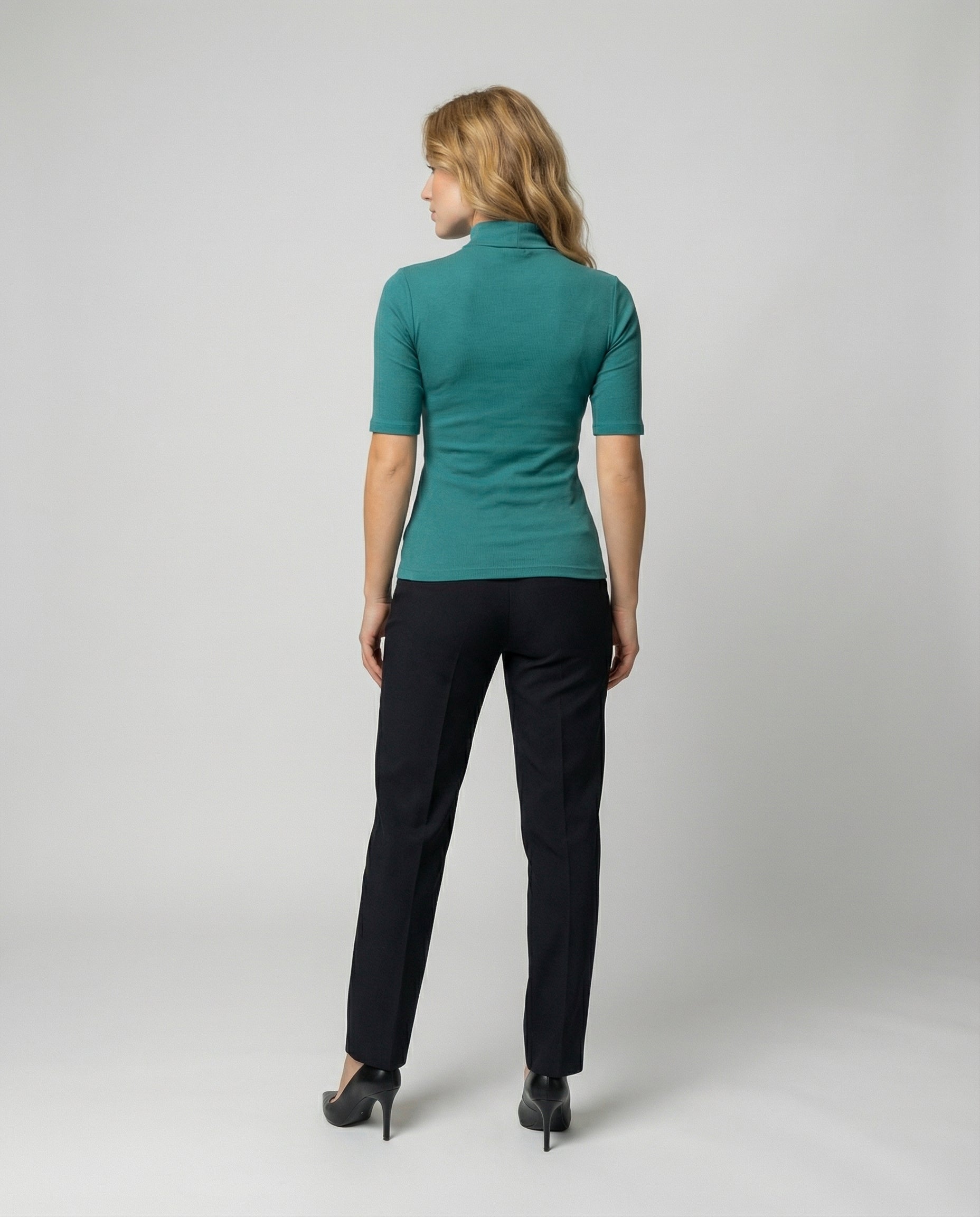 Feinstrick Nahtloser Rollkragenpullover Damen | R&B