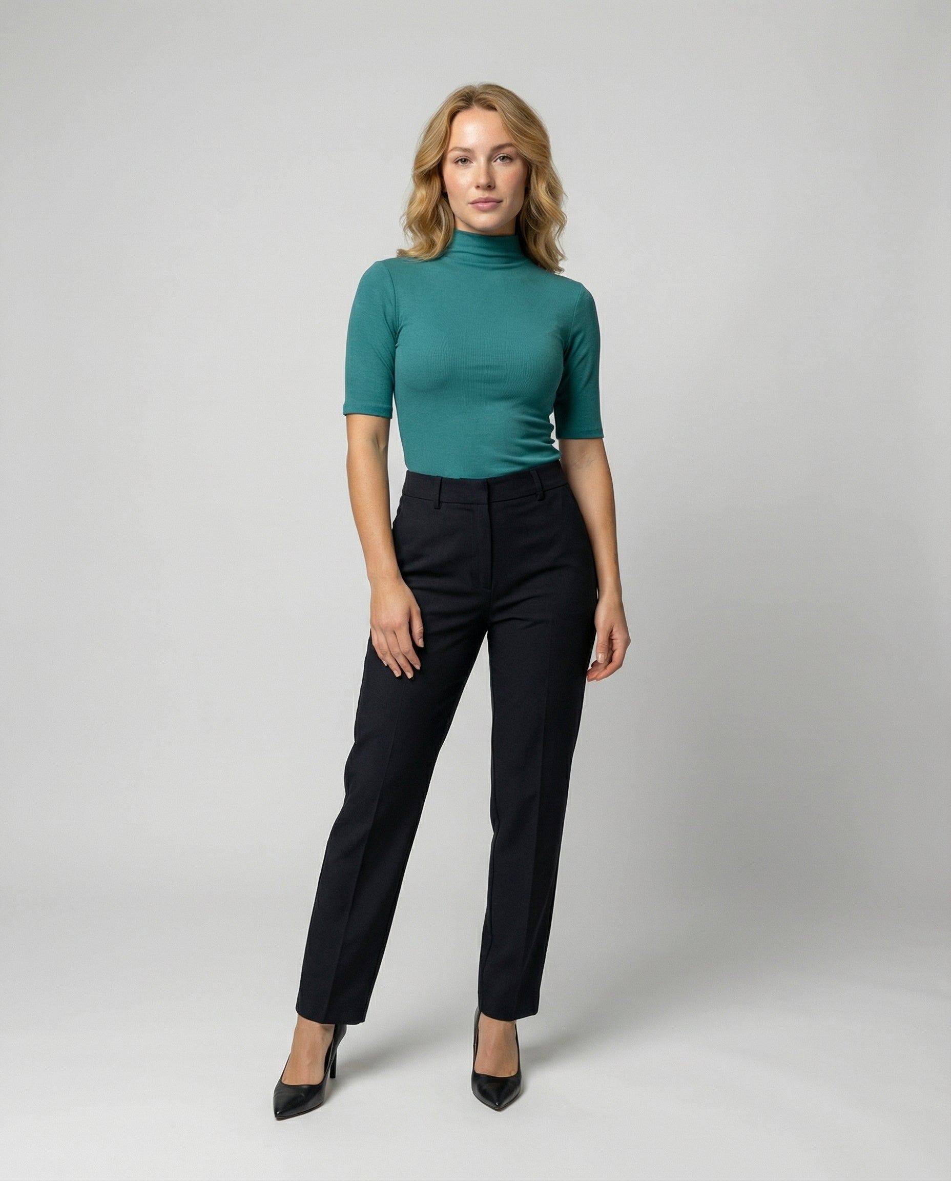 Feinstrick Nahtloser Rollkragenpullover Damen | R&B