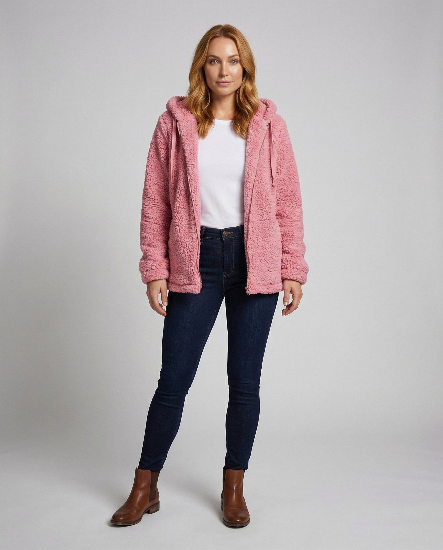 Teddy Fleecejacke Damen Lang | R&B
