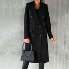 R&B | Klassische Lange Jacke Wollmischung Elegant und Zeitlos