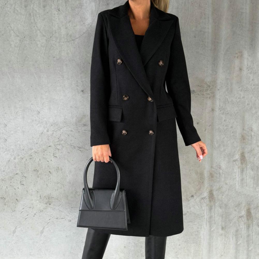 R&B | Klassische Lange Jacke Wollmischung Elegant und Zeitlos