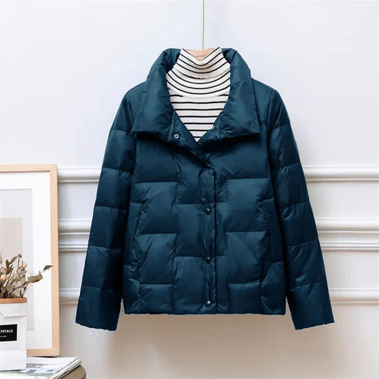 R&B | Ultradünne Leichte Daunenjacke mit Stehkragen