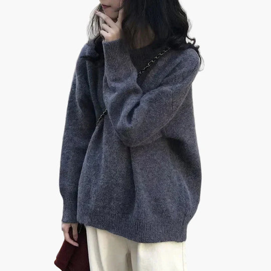 R&B | Oversize Strickpullover Retro-Look Freizeit Herbst Winter