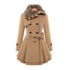 R&B | Damen Slim Fit Trenchcoat Eleganter Übermantel