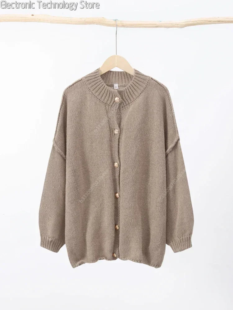 R&B | Eleganter Strick-cardigan mit Knöpfen Wolle/acryl Komfortabel und Stilvoll