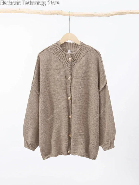 R&B | Eleganter Strick-cardigan mit Knöpfen Wolle/acryl Komfortabel und Stilvoll