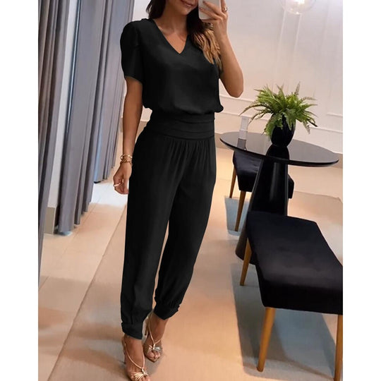 R&B | V-Ausschnitt Jumpsuit für Damen