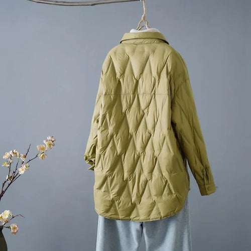 R&B | Gestepptes Shirt-Jacke - Lockere Passform - Knopfverschluss - Leichtes Layering-Stück