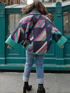 R&B | Gestreifte Gefütterte Jacke