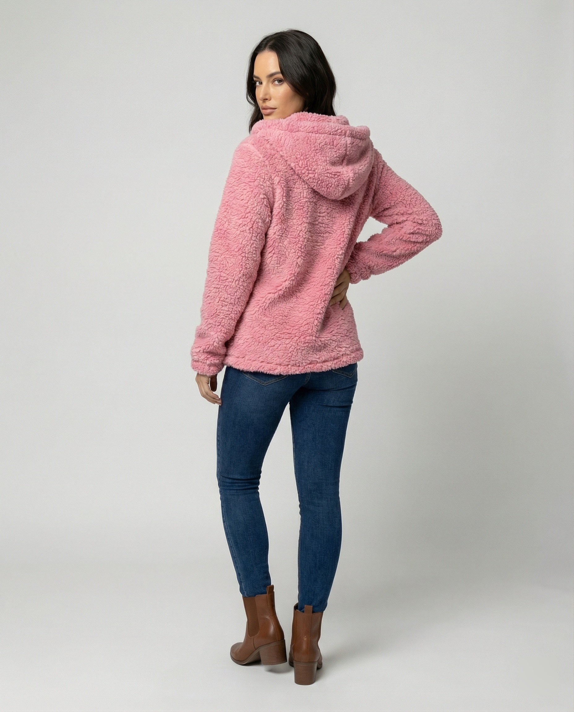 R&B | Teddy Fleecejacke Damen Lang