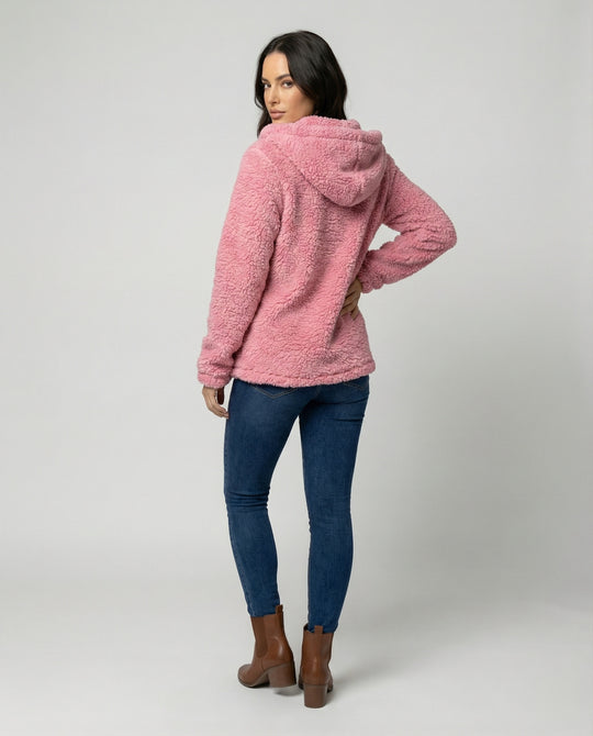 R&B | Teddy Fleecejacke Damen Lang
